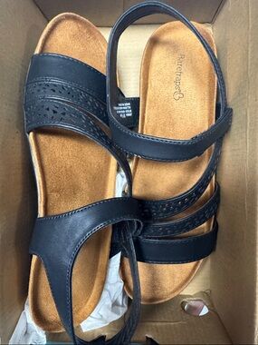 BareTraps Black Women’s Strappy Slingback Sandals